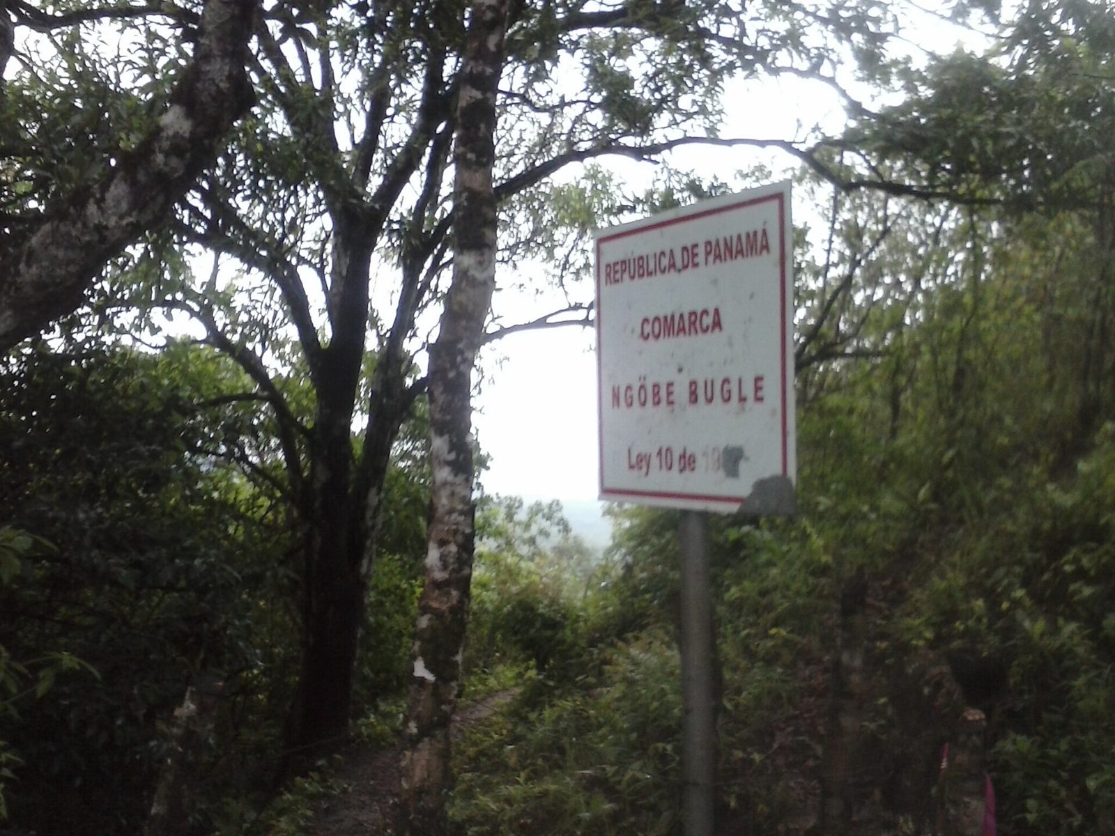 Entrada a la Comarca Ngäbe-Buglé